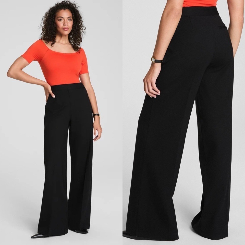 Spanx SPANXsupersmooth PerfectFit Ponte Wide Leg Pant Womens Size XL